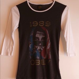 Obey baseball tee